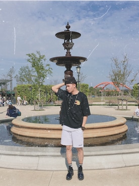 「SQUAD（スクアッド）のアイテム」を使った、楊書雅さん（メンズ・173cm）の春コーディネート