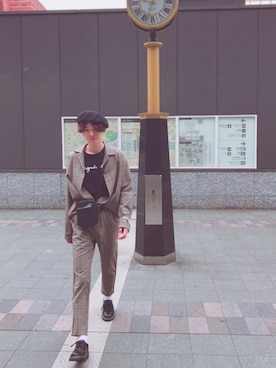 「SEVENDAYS=SUNDAY（セブンデイズサンデイ）のアイテム（帽子）」を使った、トゥーさん（メンズ・173cm）の秋コーディネート