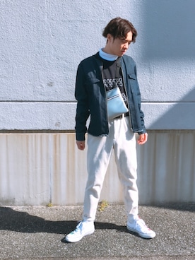 「ロールアップ」｜「アイテム（その他トップス）」を使った、トゥーさん（メンズ・173cm）の秋コーディネート