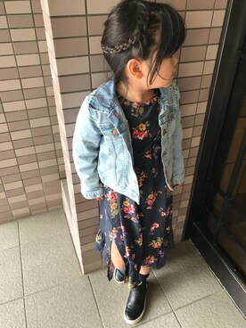 「ZARA（ザラ）のアイテム（ワンピース、ブラック系）」を使った、サニーさん（レディース）の春コーディネート