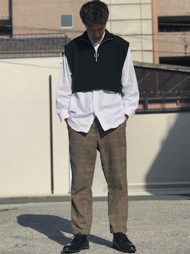 「ALLEGE（アレッジ）のアイテム（ジャケット/アウター）」を使った、u .さん（メンズ・184cm）の春コーディネート