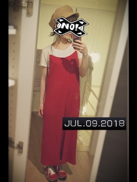「RNA」｜「アイテム（キャスケット）」を使った、もかちーのさん（レディース・156cm）の夏コーディネート