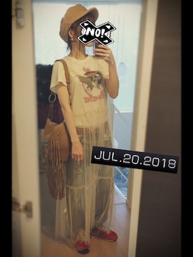 「RNA」｜「アイテム（キャスケット）」を使った、もかちーのさん（レディース・156cm）の夏コーディネート