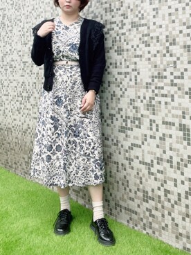 「niko and...（ニコアンド）のオリジナルソフトレザーベルト（ベルト、ベージュ系）」を使った、雪倫さん（レディース・156cm）の春コーディネート