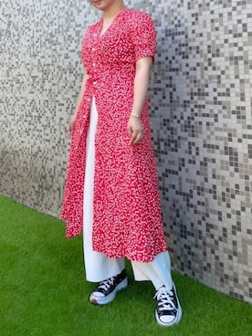 「ORIENT（オリエント）のアイテム（腕時計、ゴールド系）」を使った、雪倫さん（レディース・156cm）の春コーディネート