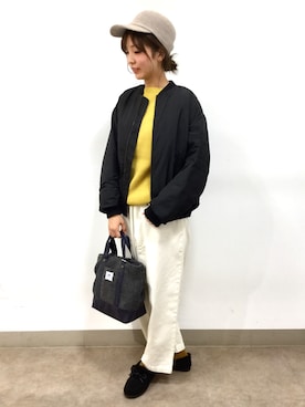「studio CLIP（スタディオクリップ）のアイテム（MA-1）」を使った、studio CLIP 本川越ペペ店さん（レディース・162cm）の秋コーディネート