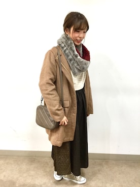 「キルティングバッグ」｜「アイテム（その他アウター）」を使った、studio CLIP 本川越ペペ店さん（レディース・162cm）の秋コーディネート