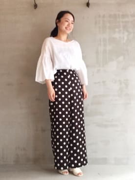 「HELIOPOLE（エリオポール）のアイテム（パンツ）」を使った、i_k_u_m_iさん（レディース・158cm）の春コーディネート
