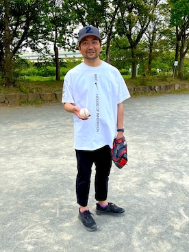 「2 class.ics（トゥークラスドットイクス）のアイテム（帽子）」を使った、Tatsuya Kubota/久保田竜弥さん（メンズ・175cm）の春コーディネート