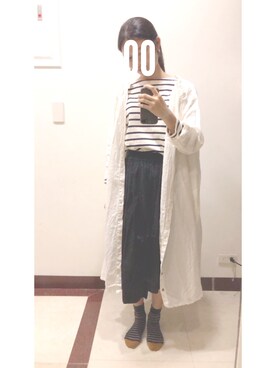 「RETRO GIRL（レトロガール）のアイテム（スカート、ブラック系）」を使った、Pei Lin Tsaiさん（レディース）の秋コーディネート
