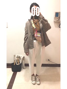 「plain-me（プレインミー）のアイテム（ジャケット/アウター）」を使った、Pei Lin Tsaiさん（レディース・164cm）の秋コーディネート