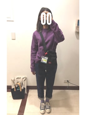 「Dickies（ディッキーズ）のアイテム（バッグ、ブラック系）」を使った、Pei Lin Tsaiさん（レディース）の秋コーディネート
