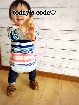 「babygap」｜「アイテム（モカシン/デッキシューズ）」を使った、naaachanさん（キッズ・70cm）の夏コーディネート