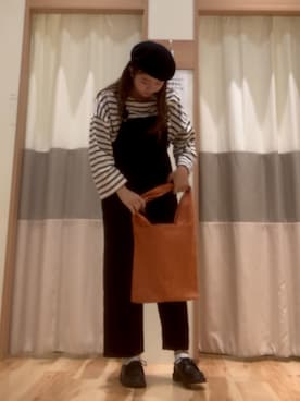 「FUDGE」｜「アイテム（オールインワン・サロペット）」を使った、ふ　る　　　さん（レディース・162cm）の秋コーディネート