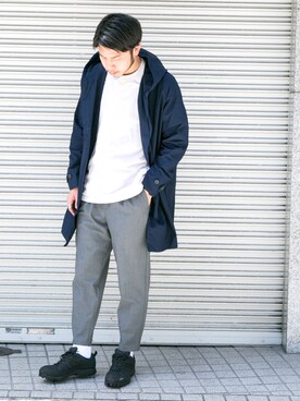 「MANUAL ALPHABET（マニュアル アルファベット）のアイテム（その他アウター）」を使った、URSELECT MENさん（メンズ・178cm）の春コーディネート