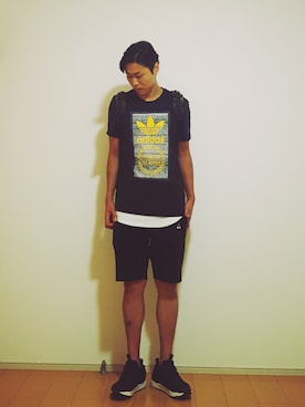 「BASECONTROL（ベースコントロール）のアイテム（パンツ）」を使った、jinoさん（メンズ・183cm）の夏コーディネート