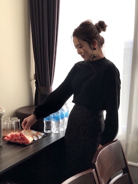 「アイテム（ピアス（両耳用））」を使った、Aika Miyagiさん（レディース・156cm・20代）の春コーディネート