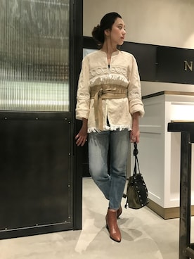 「NINE（ナイン）のアイテム（その他アウター）」を使った、Mai Onoさん（レディース・165cm）の冬コーディネート