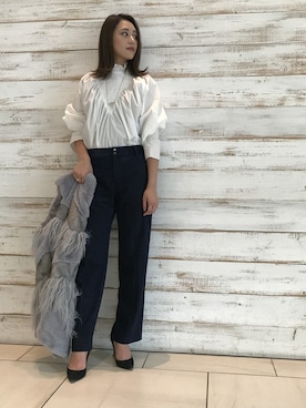 「NINE（ナイン）のアイテム（ジャケット/アウター）」を使った、Mai Onoさん（レディース・165cm）の秋コーディネート