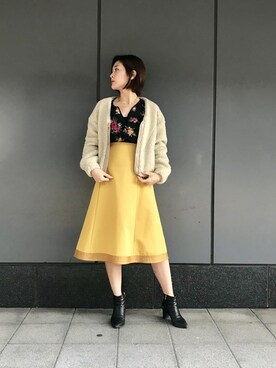 「NINE（ナイン）のアイテム（ブルゾン）」を使った、Mai Onoさん（レディース・165cm）の秋コーディネート