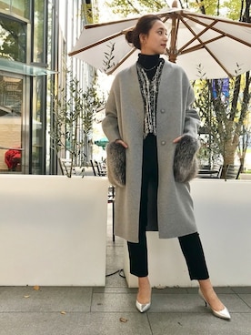 「NINE（ナイン）のアイテム」を使った、Mai Onoさん（レディース・165cm）の冬コーディネート