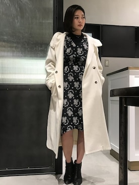 「NINE（ナイン）のアイテム」を使った、Mai Onoさん（レディース・165cm）の冬コーディネート