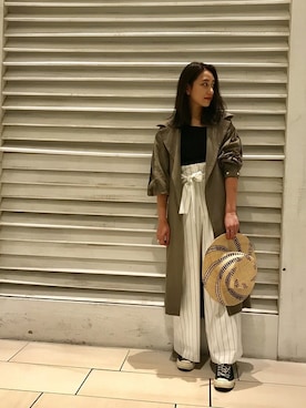 「NINE（ナイン）のアイテム」を使った、Mai Onoさん（レディース・160cm）の春コーディネート