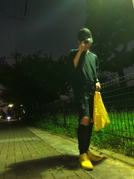 「mode」｜「アイテム（帽子）」を使った、TA.1さん（メンズ・170cm）の秋コーディネート