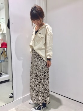 「Lee（リー）のアイテム（シャツ/ブラウス）」を使った、kapimihoさん（レディース・157cm）の秋コーディネート