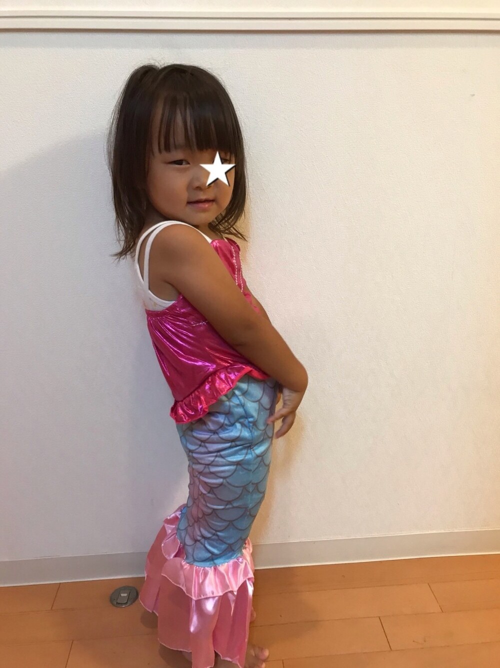 「ハロウィンコーデ、人魚姫、妖精、ハッピーハロウィン、wearhalloween2018」｜「no brandのアイテム（ドレス、ピンク系）」を使った、☆towa☆さん（キッズ・90cm）の秋コーディネートの1枚目の写真