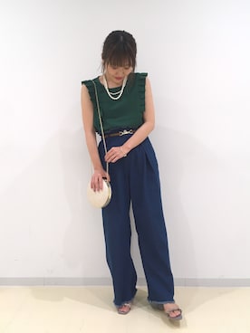 「Te chichi CLASSIC（テチチクラシック）のアイテム（サンダル）」を使った、yoriさん（レディース・155cm）の春コーディネート