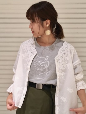 「アイテム（イヤリング）」を使った、yoriさん（レディース・155cm・20代）の夏コーディネート