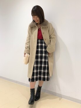 「Te chichi CLASSIC（テチチクラシック）のアイテム（その他アウター）」を使った、yoriさん（レディース・155cm）の冬コーディネート