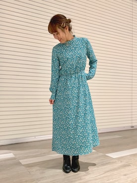 「Te chichi CLASSIC（テチチクラシック）のアイテム（ワンピース/ドレス）」を使った、yoriさん（レディース・155cm）の冬コーディネート