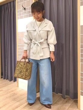 「Te chichi CLASSIC（テチチクラシック）のアイテム（バッグ）」を使った、yoriさん（レディース・155cm）の春コーディネート