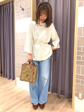 「Te chichi CLASSIC（テチチクラシック）のアイテム（バッグ）」を使った、yoriさん（レディース・155cm）の春コーディネート