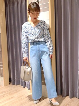 「アイテム（パンプス、グレー系）」を使った、yoriさん（レディース・155cm）の冬コーディネート