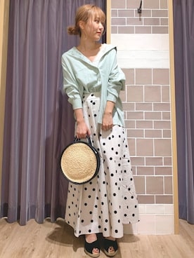 「Te chichi CLASSIC（テチチクラシック）のアイテム（サンダル）」を使った、yoriさん（レディース・155cm）の夏コーディネート