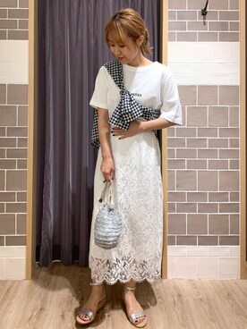 「Te chichi CLASSIC（テチチクラシック）のアイテム（シューズ）」を使った、yoriさん（レディース・155cm）の夏コーディネート