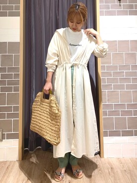 「Te chichi CLASSIC（テチチクラシック）のアイテム（シューズ）」を使った、yoriさん（レディース・155cm）の夏コーディネート