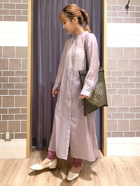 「テチチ(Te chichi)」｜「アイテム（シャツワンピース）」を使った、yoriさん（レディース・155cm）の夏コーディネート