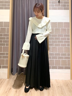 「Te chichi CLASSIC（テチチクラシック）のアイテム（ニット/セーター）」を使った、yoriさん（レディース・155cm）の秋コーディネート