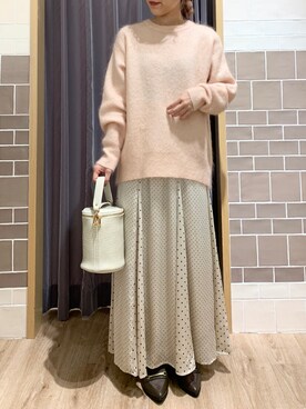 「Te chichi CLASSIC（テチチクラシック）のアイテム（ニット/セーター）」を使った、yoriさん（レディース・155cm）の冬コーディネート