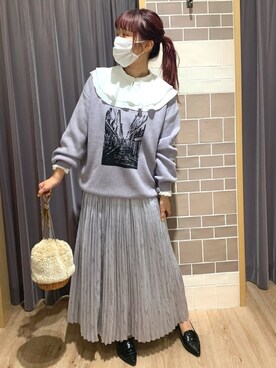 「Te chichi CLASSIC（テチチクラシック）のアイテム（ニット/セーター）」を使った、yoriさん（レディース・155cm）の冬コーディネート