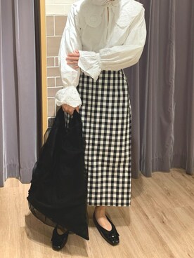「Te chichi CLASSIC（テチチクラシック）のアイテム（シャツ/ブラウス）」を使った、yoriさん（レディース・155cm）の冬コーディネート