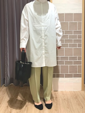 「Te chichi CLASSIC（テチチクラシック）のアイテム（シャツ/ブラウス）」を使った、yoriさん（レディース・155cm）の春コーディネート