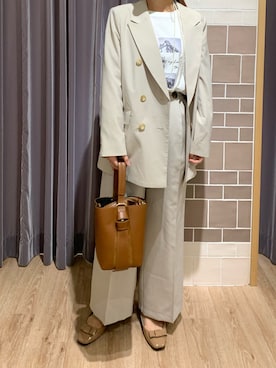 「Te chichi CLASSIC（テチチクラシック）のアイテム（ジャケット/アウター）」を使った、yoriさん（レディース・155cm）の春コーディネート