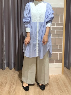 「Te chichi CLASSIC（テチチクラシック）のアイテム（シャツ/ブラウス）」を使った、yoriさん（レディース・155cm）の春コーディネート