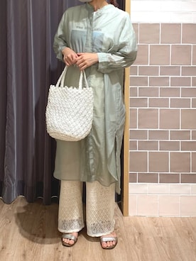 「Te chichi（テチチ）のアイテム（シャツワンピース）」を使った、yoriさん（レディース・155cm）の春コーディネート