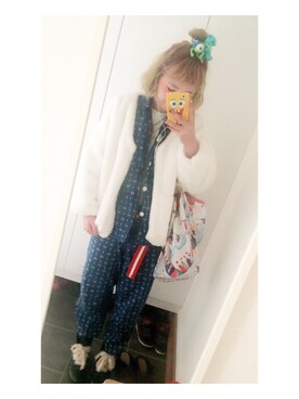 「パジャマ」｜「アイテム（その他アウター）」を使った、加藤 美果さん（レディース・170cm）の春コーディネート